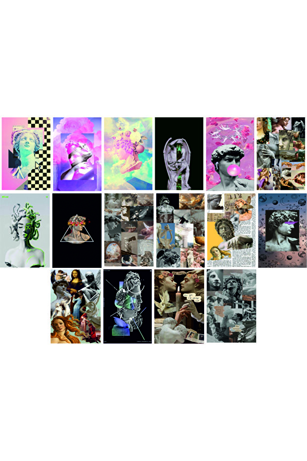 Sculpture Themed Postcard Set (10x15 cm 16 pieces)