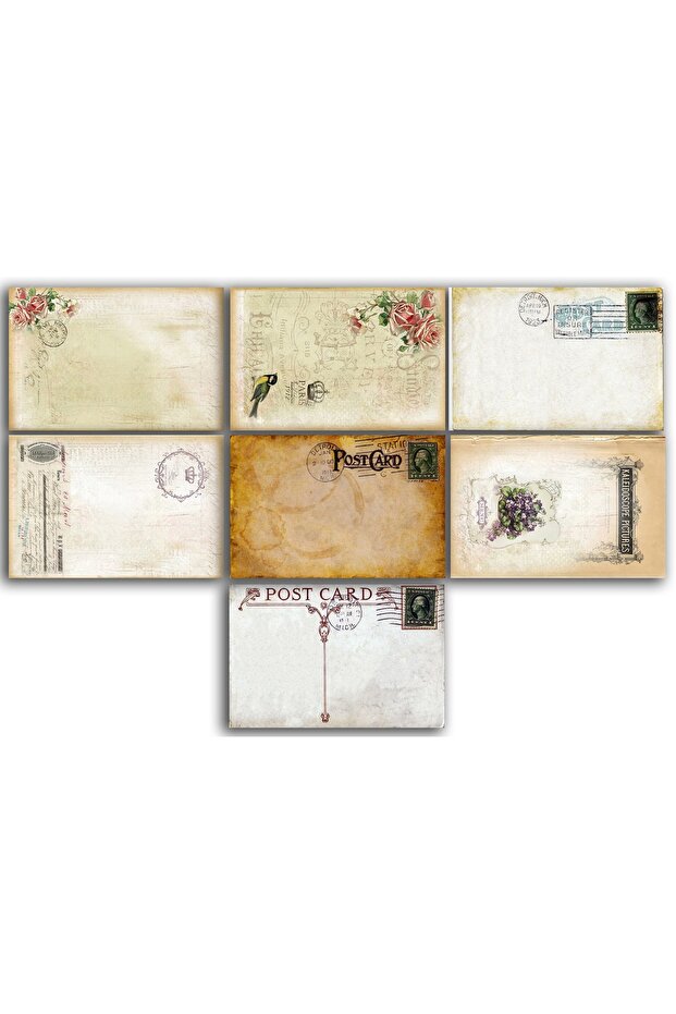 Postcard Themed Postcard Set (15x15 cm 7 pieces)
