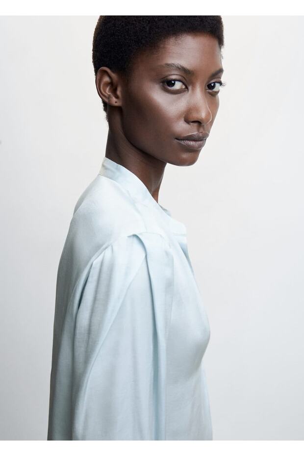 Mao Yaka Saten Bluz - 5