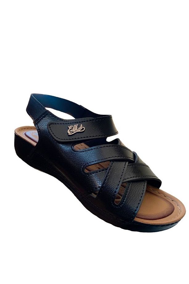 Kadın - Anne Cırt Cırtlı Ortapedik Soft Taban Yazlık Sandalet Modeli - Siyah - 3