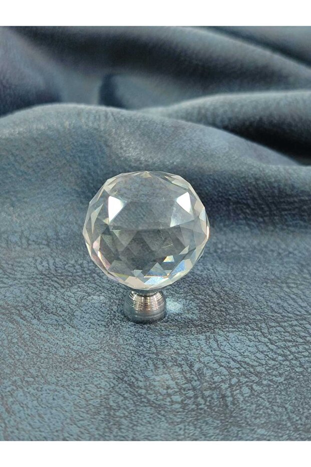 30mm Globe Crystal Handle Clear Chrome Furniture Cloakroom Drawer Cabinet Nightstand Sideboard Dresser Handle