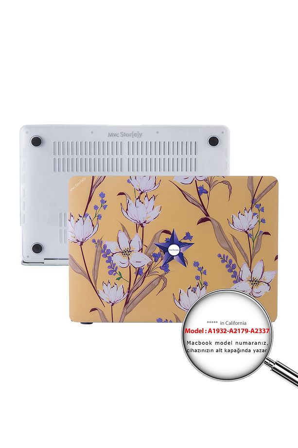 Macbook Air M1 Kılıf 13inç A1932 A2179 A2337 Ile Uyumlu Flower04 - 1