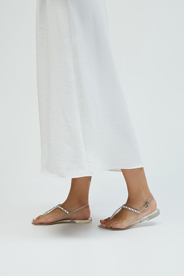 Vegane flache Sandalen für Damen 972 1808 BN SNDLT Y23 - 3