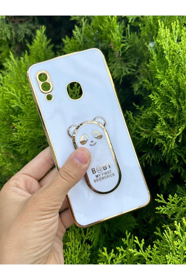 Huawei Y7 2019- Y7 Prime 2019 Compatible Panda Stand Apparatus Laser Cut Case