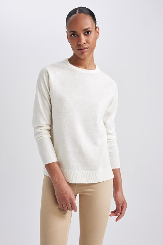 Regular Fit Bisiklet Yaka Kazak I6913az23wn - 1