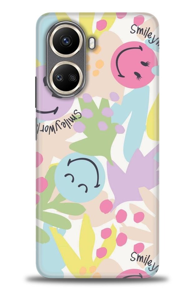 Realme C55 Case Hd Printed Case - Smiley World + Full Screen Protector