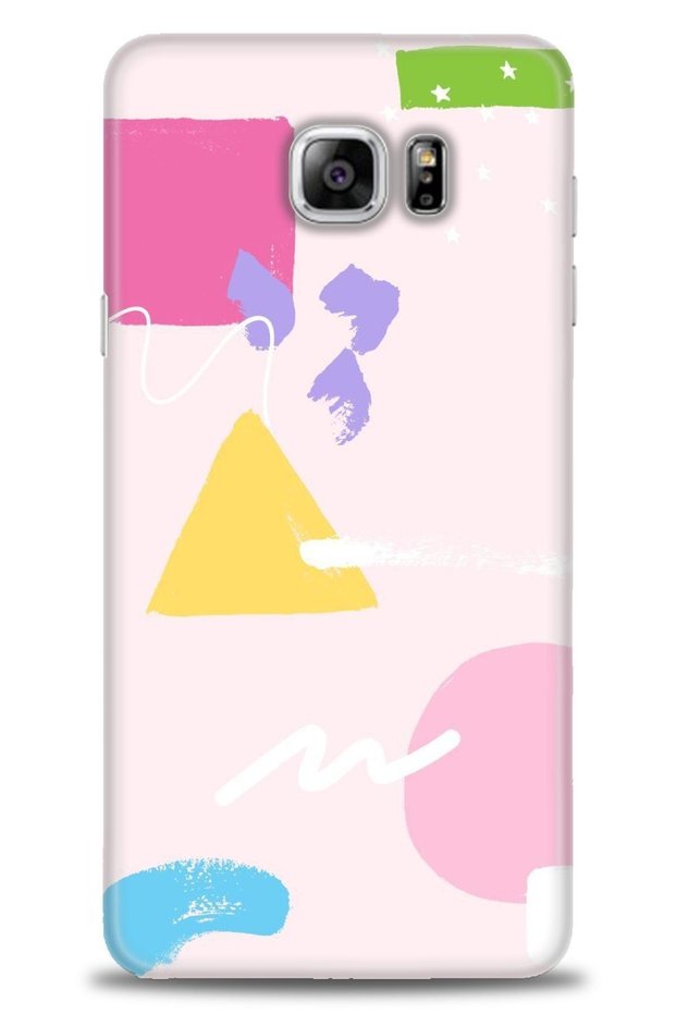 Samsung Galaxy Note 5 Case Hd Printed Case - Triangle Square + Full Screen Protector