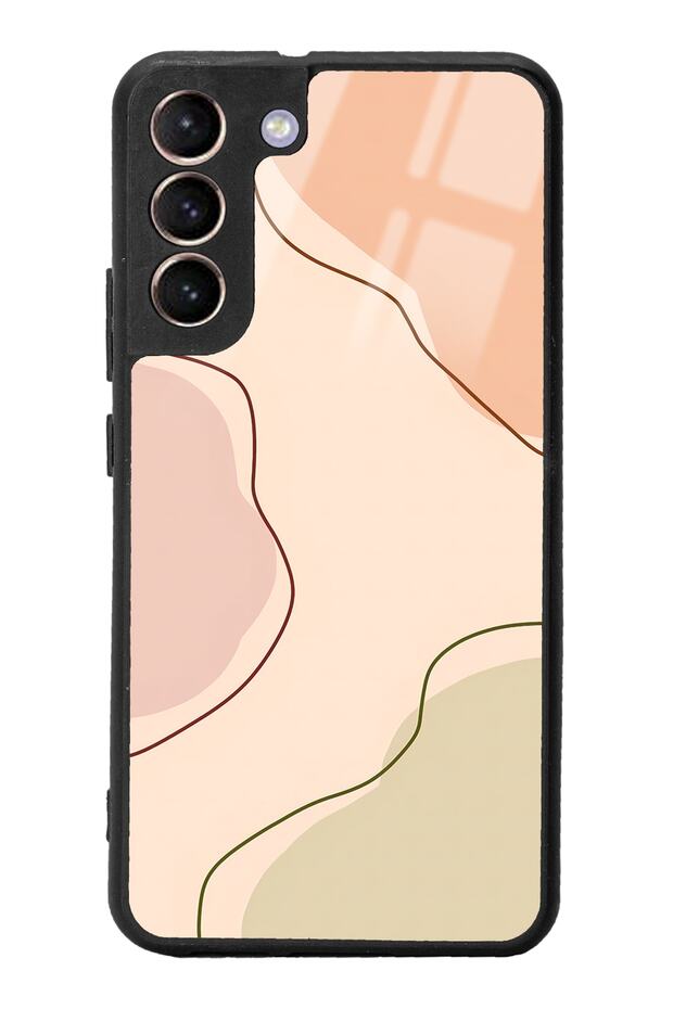 Samsung S22 Plus Glossy Phone Case with Nude Colors Design