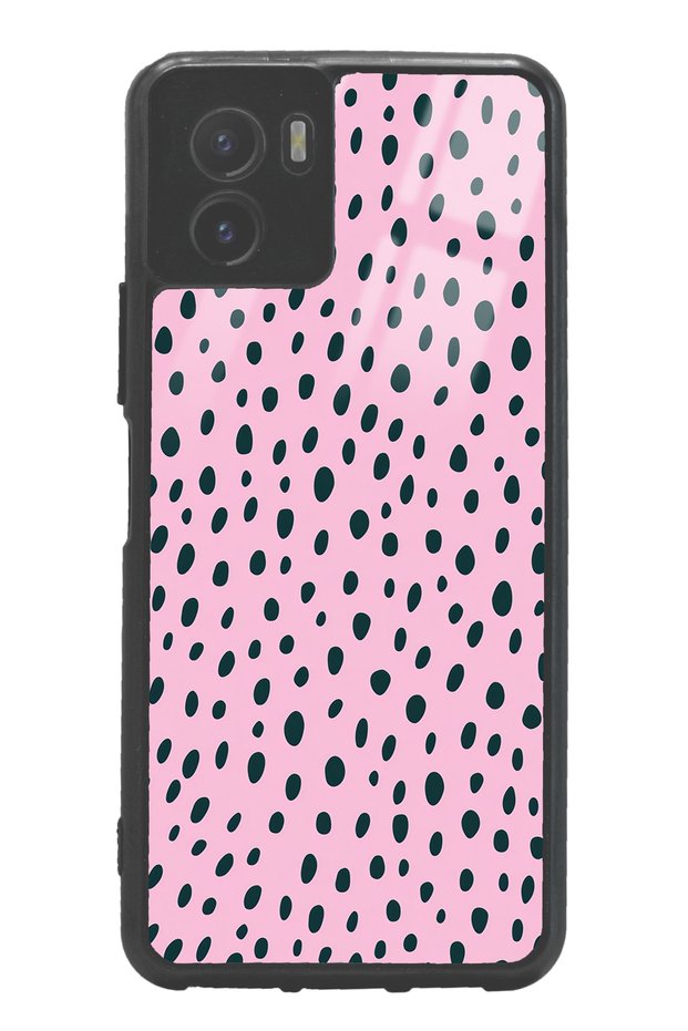 Vivo Y15S Pink Speckle Design Glossy Phone Case