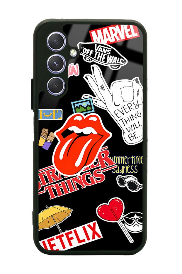 Samsung A24 Sticker Design Glossy Phone Case
