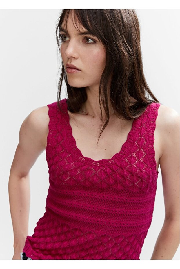 Delik detaylı örgü üst - 5