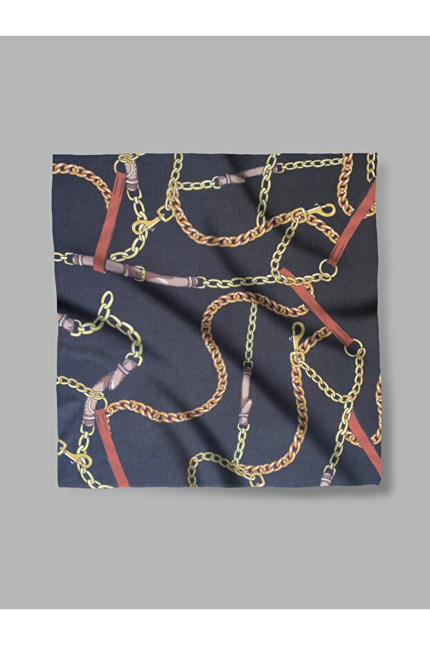 Eșarfă din șifon cu model - 1