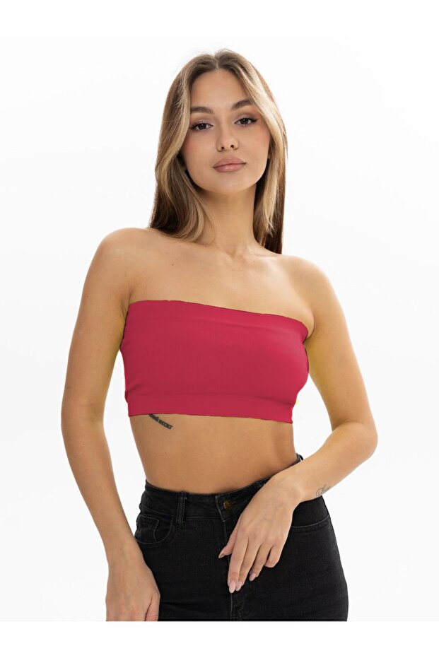 Palude Model Seamless Knitted Model Half Body Bondeo Claret Red Color