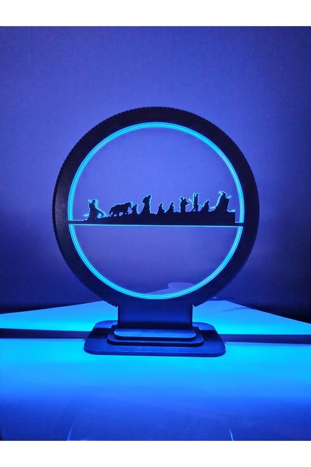 Yüzüklerin Efendisi RGB Ledli Masa Üstü Gece Lambası - 8