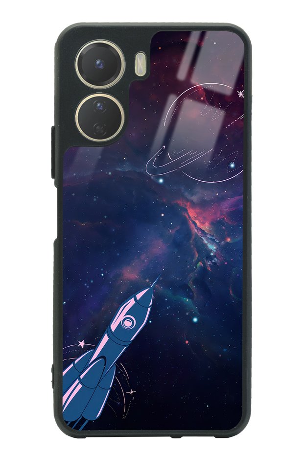 غلاف هاتف لامع بتصميم صاروخ فضائي لهاتف Vivo Y16