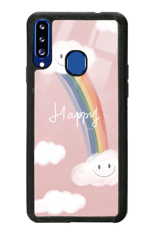 حافظة هاتف سامسونج A20s Happy Cloud بتصميم لامع