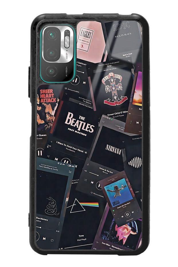 Xiaomi Redmi Note 10 5g Glossy Phone Case with Retro Music Design