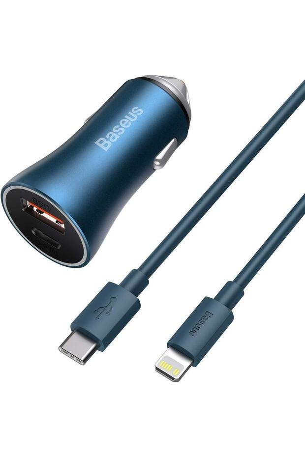 Golden Contactor Pro 40w Usb Type-c Dual Hızlı Araç Şarj Başlık Type-c To Lightning - 1