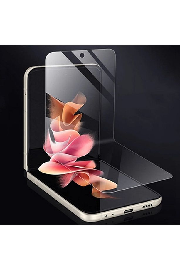 Samsung Galaxy Z Flip 4 ile Uyumlu Ön & Arka Full Body Esnek Nano Çizilmez Ekran Koruyucu - 3