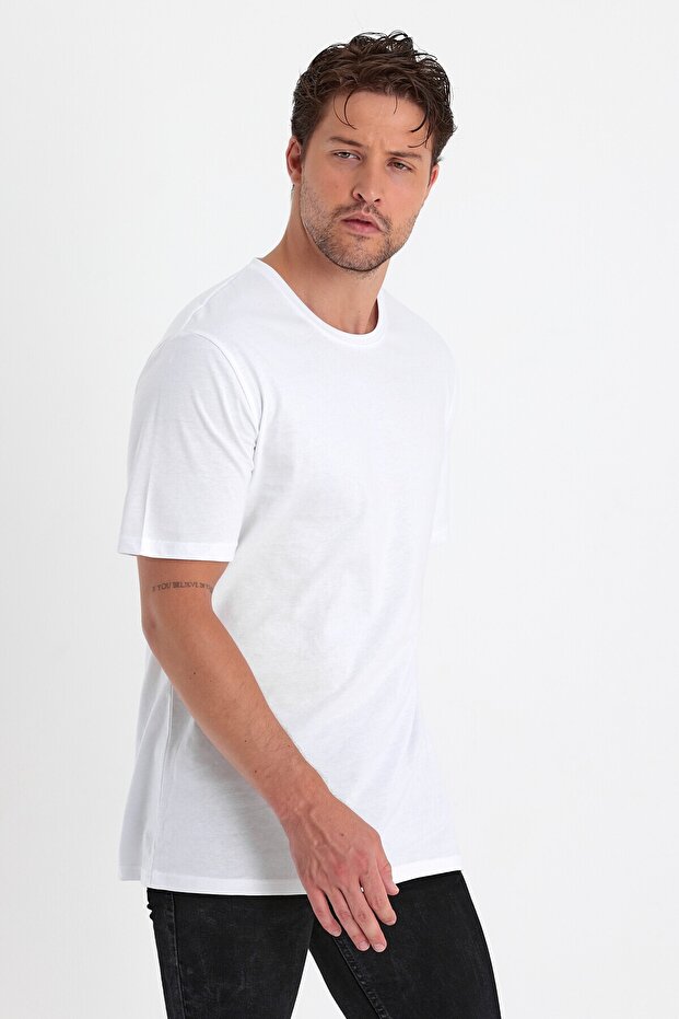 Erkek Basic Tişört Düz Klasik - 6