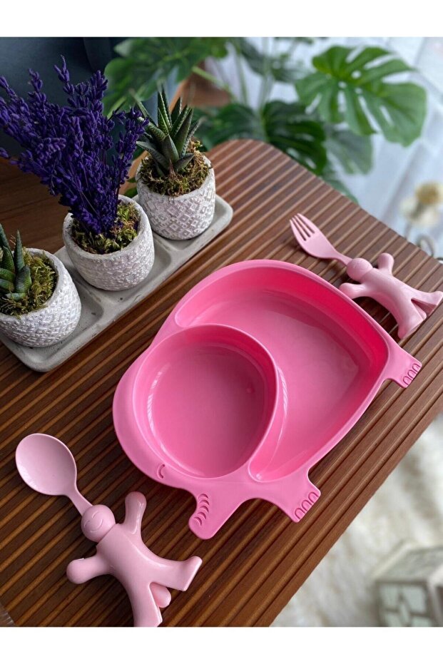 Pembe Fil Model Mama Tabağı - 5