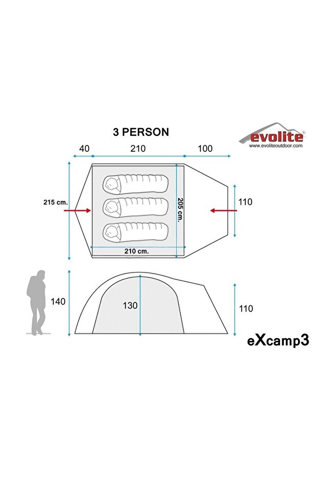Excamp 3 Pro Çadır - 4 Mevsim - 4