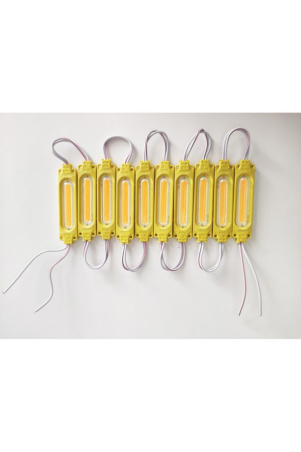 Parmak Cob Led Sarı 12 Volt Su Geçirmez 10,lu 3m Bantlı Kesilebilir 0409973 - 1