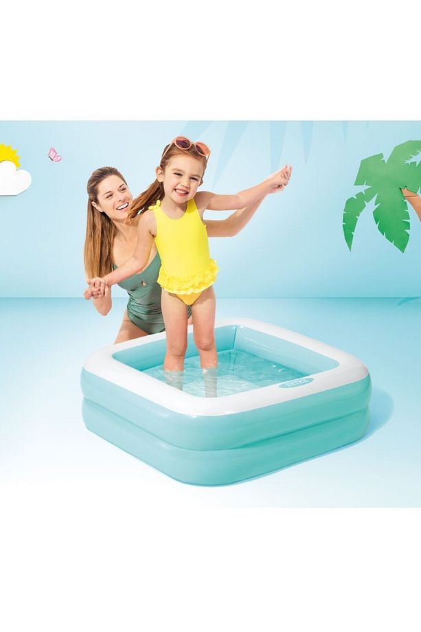 Mini Kare Havuz 85x85x23 cm - Yumuşak Tabanlı Bebek Havuzu - 2