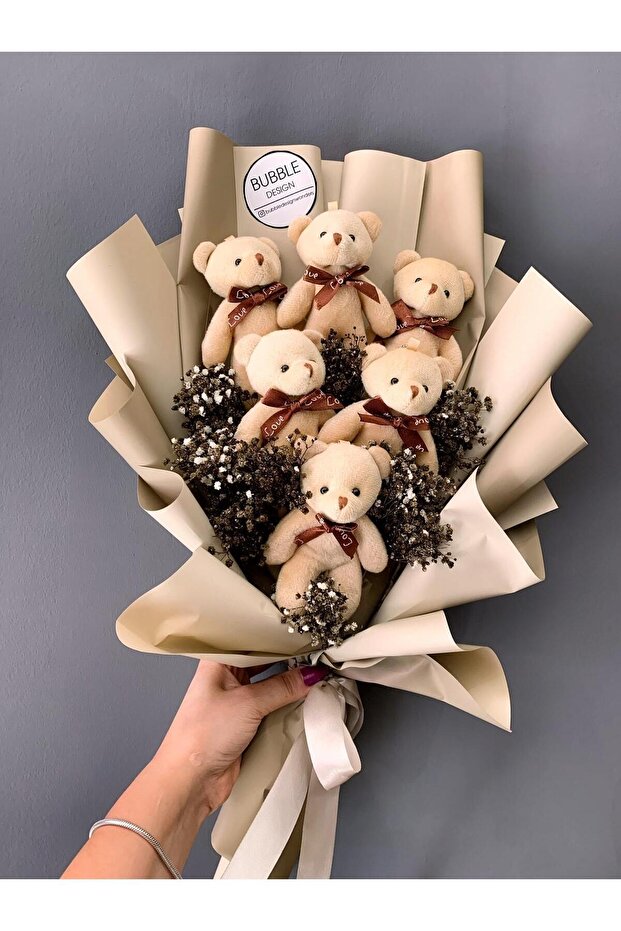 Teddy bear bej ayıcık buketi - 1