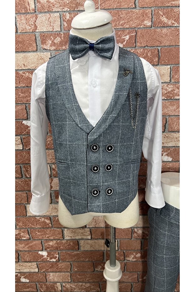 Çocuk Yelek Takım Gömlekli Set Helsinki - 2