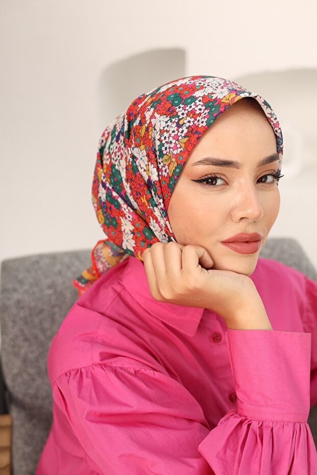وشاح قطني ناعم بنمط الحديقة