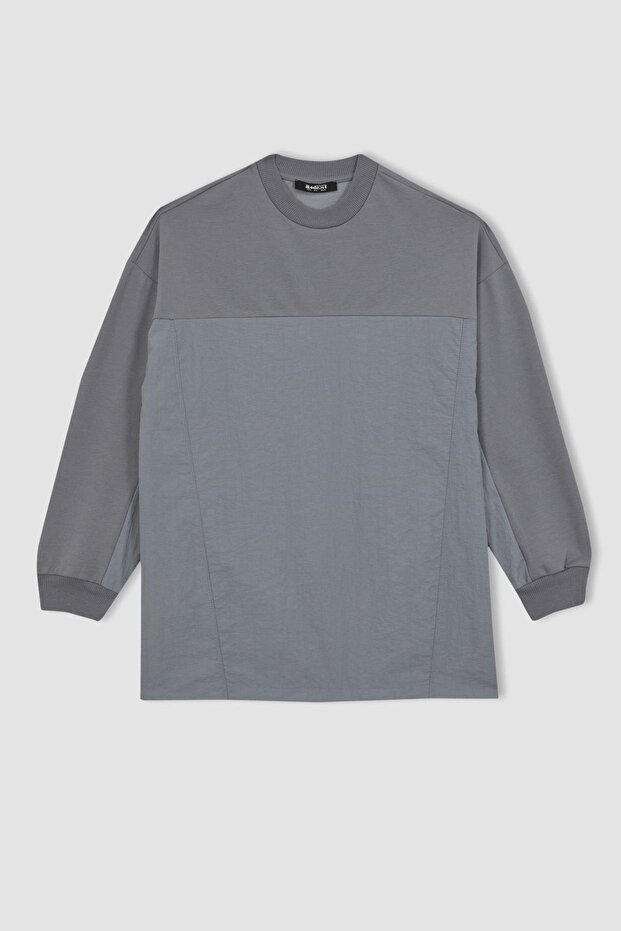 Regular Fit Crew Neck Long Sleeve Tunic A9671ax23au