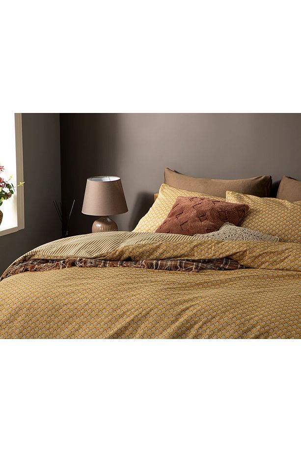 Palm Krep Tek Kişilik Nevresim Takımı 160x220 Cm Hardal - 3