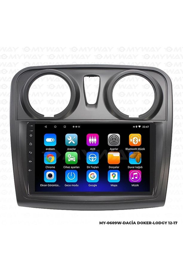 DACİA DOKKER ANDROİD 12 MULTİMEDYA CARPLAY 2GB RAM+32GB HDD NAVİGASYON EKRAN - 2