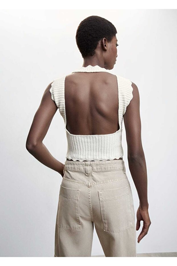 Open Back Knit Top - 4