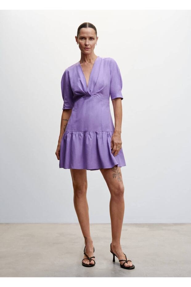 Kalın Pilili Elbise - 2