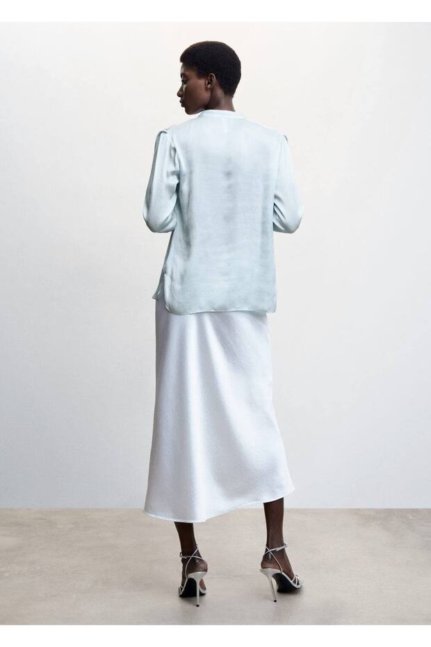 Mao Yaka Saten Bluz - 4