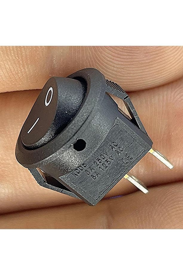 IC-134E Mini Yuvarlak Anahtar Işıksız ON-OFF 2P - 1
