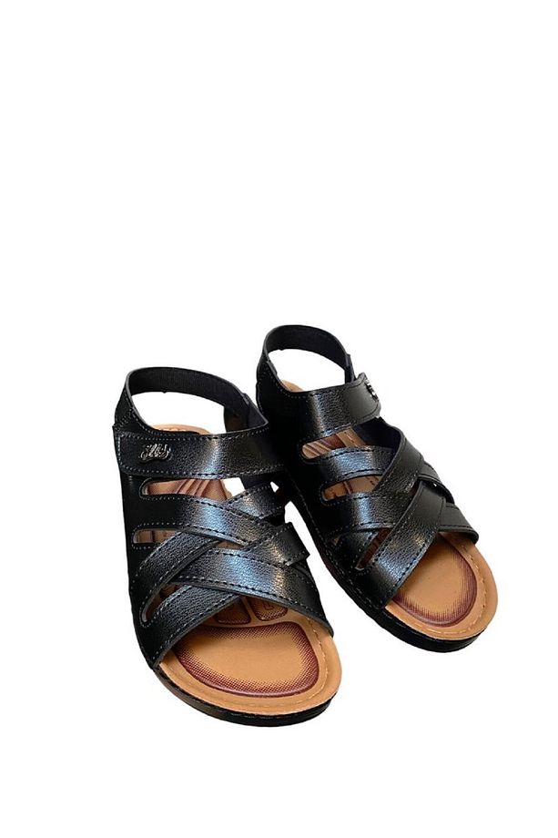 Kadın - Anne Cırt Cırtlı Ortapedik Soft Taban Yazlık Sandalet Modeli - Siyah - 4