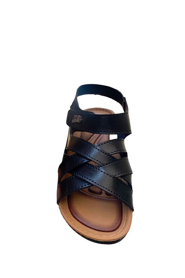Kadın - Anne Cırt Cırtlı Ortapedik Soft Taban Yazlık Sandalet Modeli - Siyah - 6