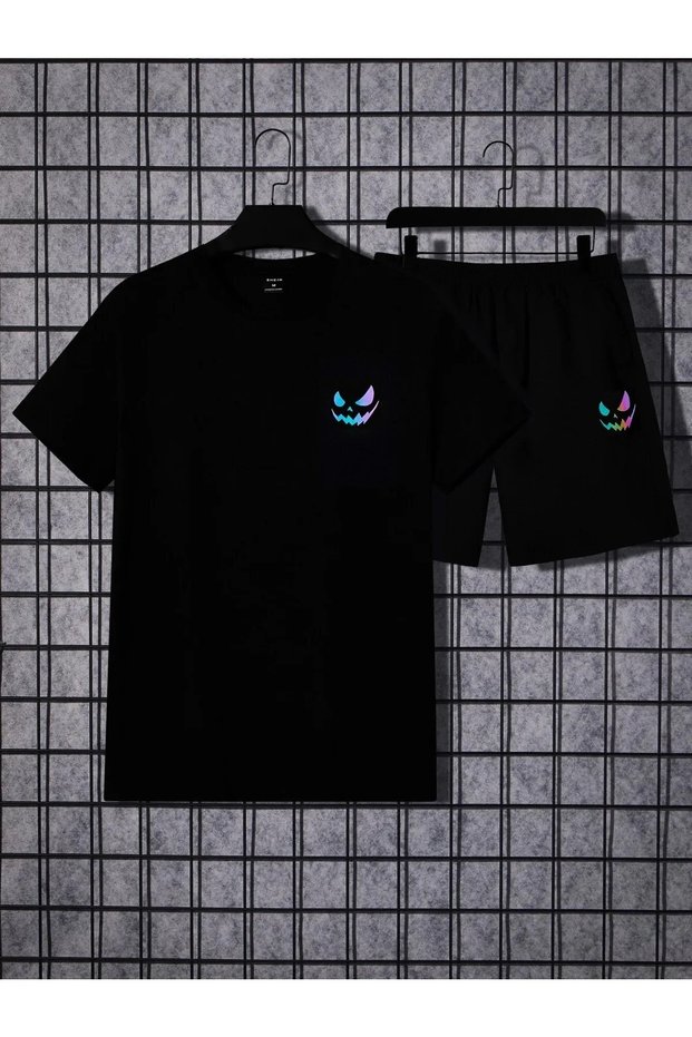 Small Skull Printed Men's Shorts Set Daxis Sportwear Company