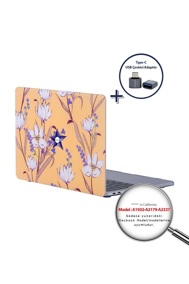 Macbook Air M1 Kılıf 13inç A1932 A2179 A2337 Ile Uyumlu Flower04 - 2