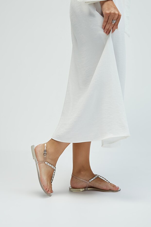 Vegane flache Sandalen für Damen 972 1808 BN SNDLT Y23 - 1