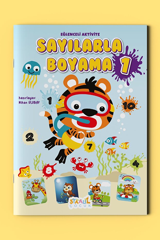 نشاط ممتع مع التشفير - كتاب التلوين بالأرقام 1 / مجموعة / Staau Children / 9786057235893