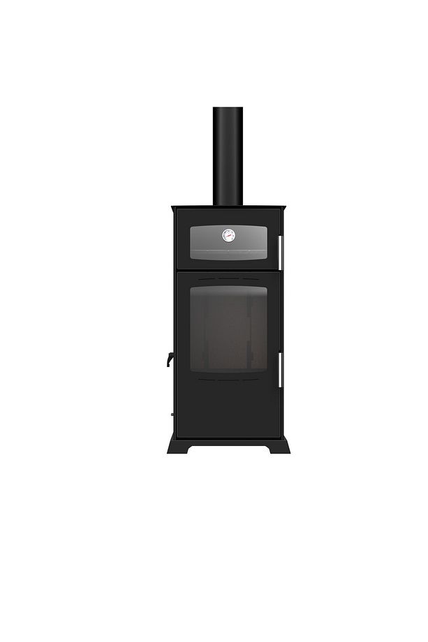 Yarı Otomatik Pelet Ve Odun Sobası / Gold 12 Kw / (TEK CAMLI FIRINLI) - 2