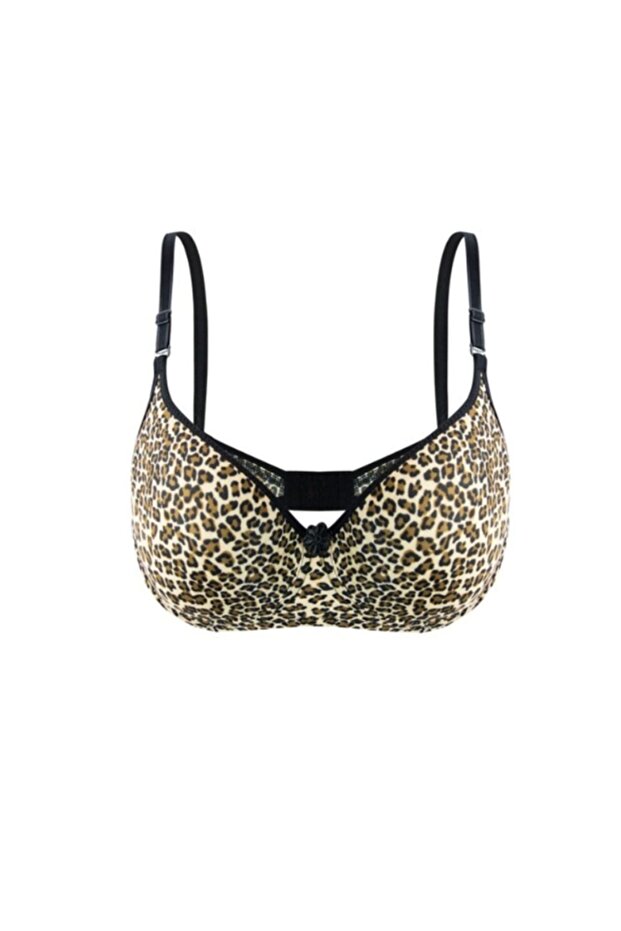 Leopard Patterned Supporting Bra - 1