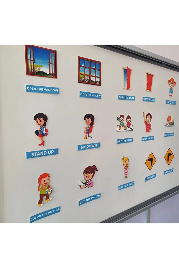 2. فئة اللغة الإنجليزية 3. مجموعة لباد مغناطيسية من Unit Classroom Instructions - 3