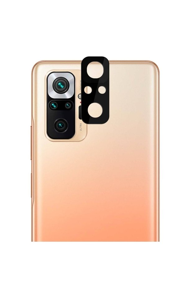 حماية عدسة الكاميرا الزجاجية المتوافقة مع هاتف Xiaomi Redmi Note 10 Pro Max V2 باللون الأسود