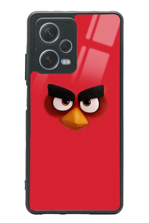 حافظة هاتف Xiaomi Redmi Note 12 Pro 5g لامعة بتصميم أحمر