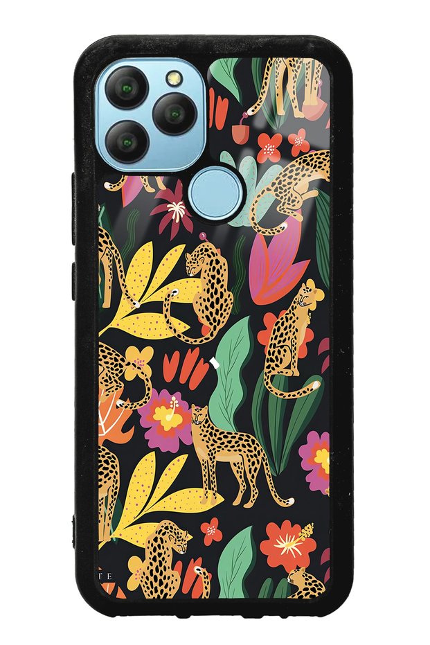 Gm 21 Floral Cats Design Glossy Phone Case